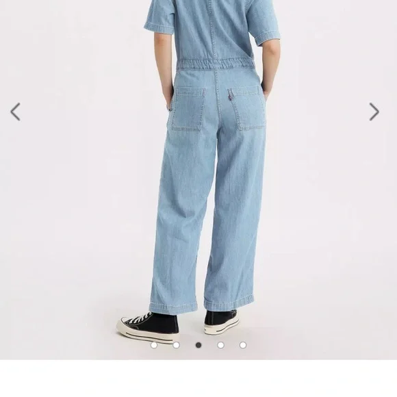Levi's Light Blue Denim Jumpsuit NWT - Picture 4 of 10